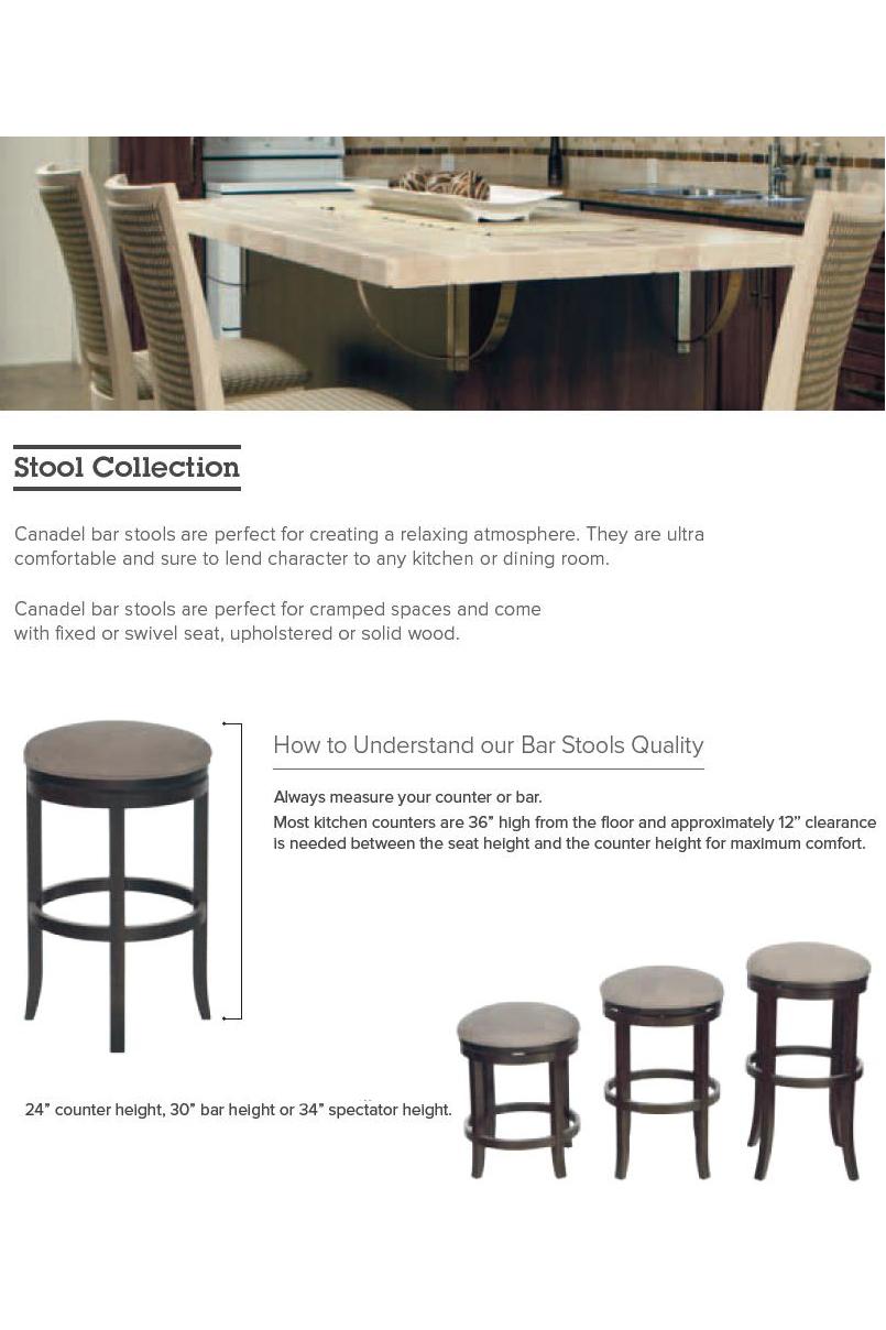 Canadel Bar Stools Customizable 26" Upholstered Swivel Stool Belfort